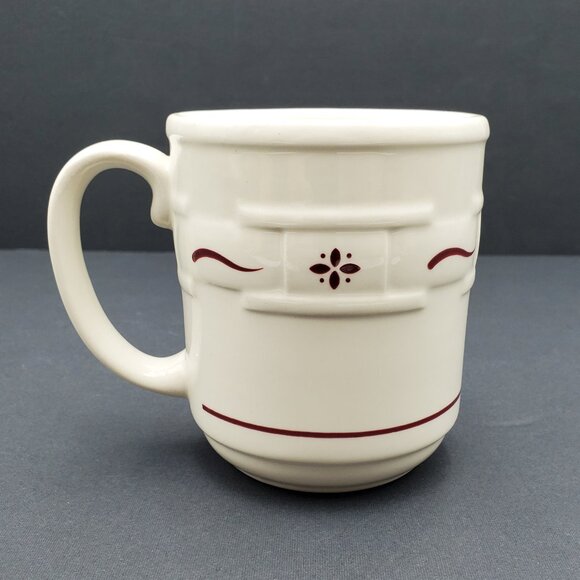 Longaberger Woven Traditions Red Mugs Longaberger Pottery Paprika Red Coffee Cup - Picture 7 of 9